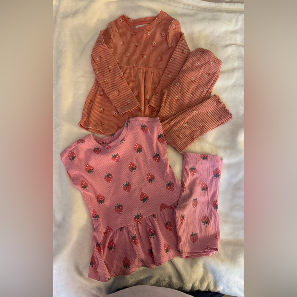 Cat & Jack Pink and Orange Kids Dresses Set